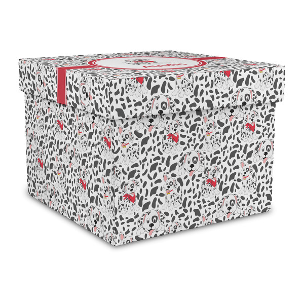 Custom Dalmation Gift Box with Lid - Canvas Wrapped - Large (Personalized)