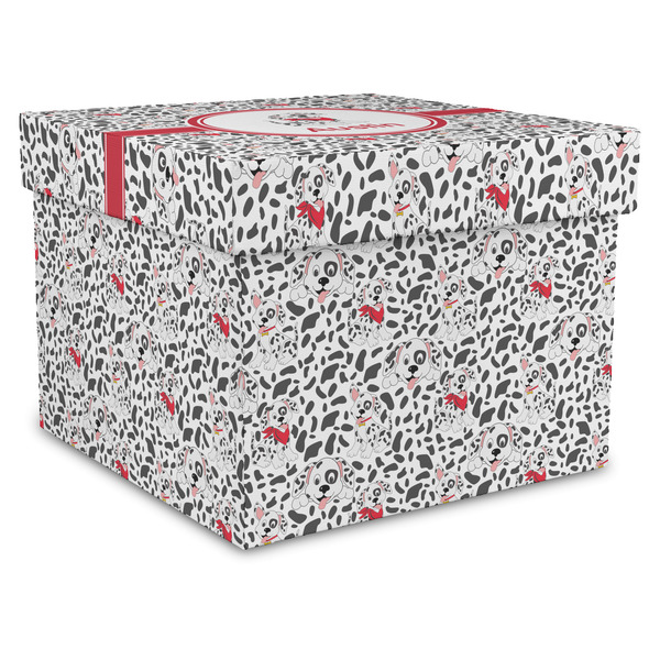 Custom Dalmation Gift Box with Lid - Canvas Wrapped - X-Large (Personalized)