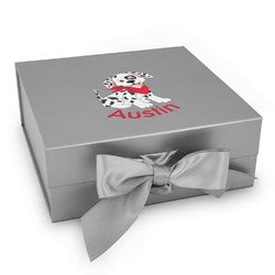Dalmation Gift Box with Magnetic Lid - Silver (Personalized)