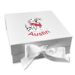 Dalmation Gift Box with Magnetic Lid - White (Personalized)