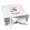 Dalmation Gift Boxes with Magnetic Lid - White - Front