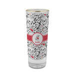 Dalmation 2 oz Shot Glass -  Glass with Gold Rim - Single (Personalized)