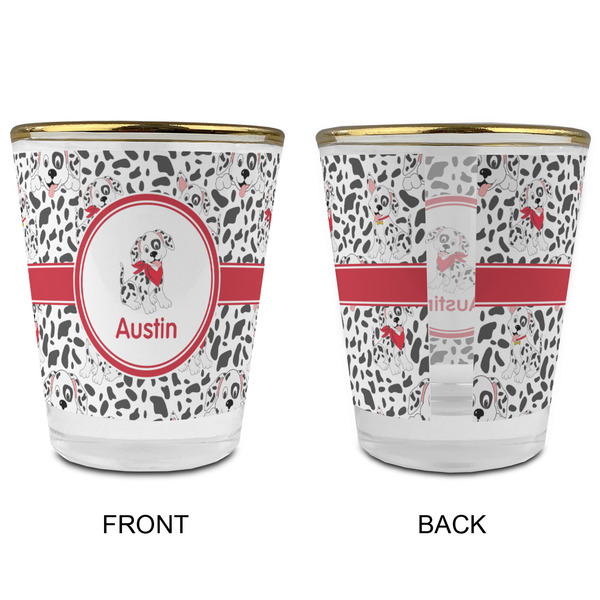 Dalmation Glass Shot Glass - with gold rim - APPROVAL