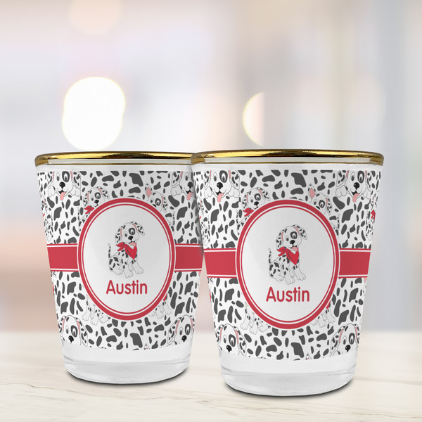 Dalmation Glass Shot Glass - with gold rim - LIFESTYLE
