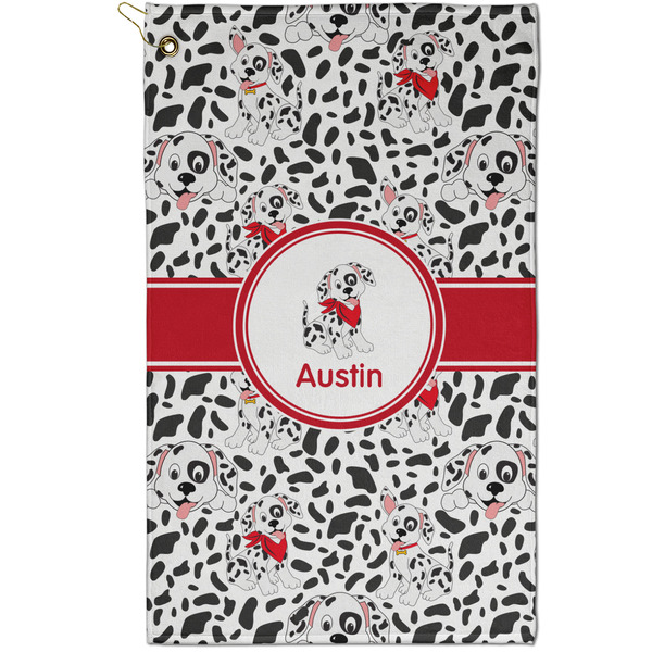 Custom Dalmation Golf Towel - Poly-Cotton Blend - Small w/ Name or Text