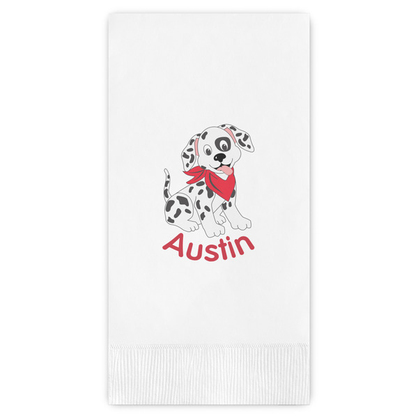 Custom Dalmation Guest Napkins - Full Color - Embossed Edge (Personalized)