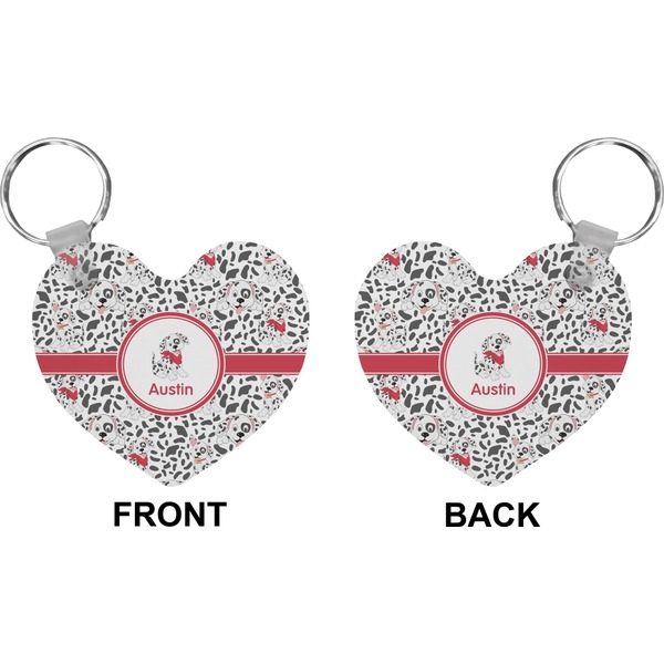 Dalmation Heart Keychain (Front + Back)