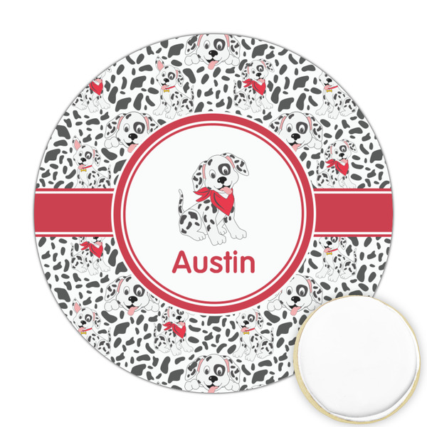 Custom Dalmation Printed Cookie Topper - Round (Personalized)