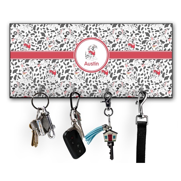 Custom Dalmation Key Hanger w/ 4 Hooks w/ Graphics and Text