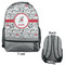Dalmation Large Backpack - Gray - Front & Back View