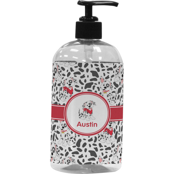 Custom Dalmation Plastic Soap / Lotion Dispenser (16 oz - Large - Black) (Personalized)