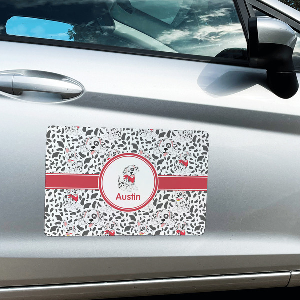 Dalmation Large Rectangle Car Magnets- In Context