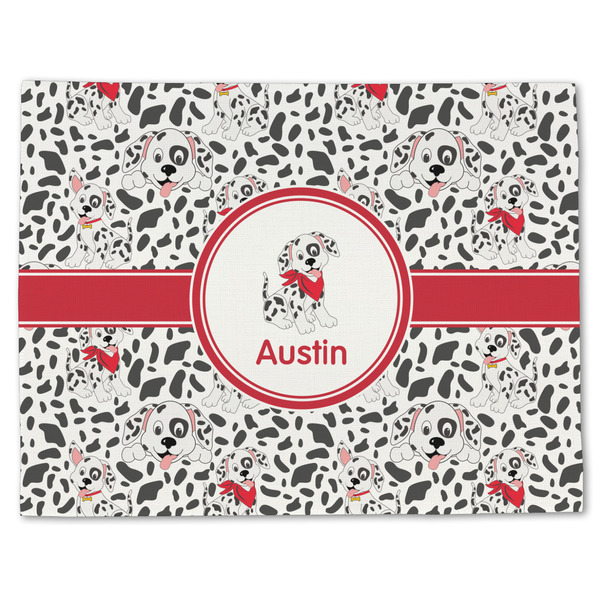 Custom Dalmation Single-Sided Linen Placemat - Single w/ Name or Text