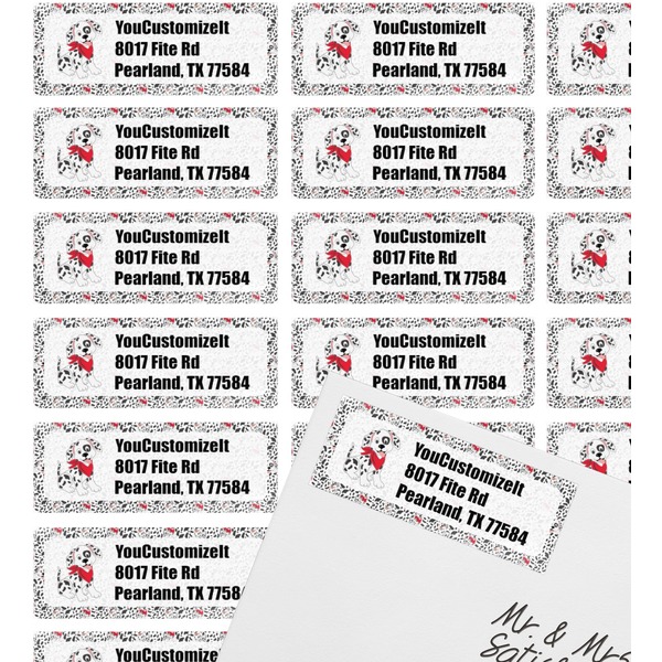 Dalmation Mailing Label on Envelope - Multiple Labels