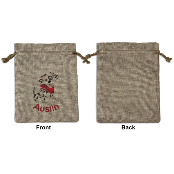 Dalmation Medium Burlap Gift Bag - Front Approval