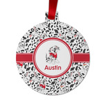Dalmation Metal Ball Ornament - Double Sided w/ Name or Text