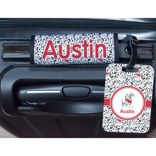 Dalmation Metal Luggage Tag & Handle Wrap - In Context
