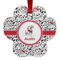 Dalmation Metal Paw Ornament - Front