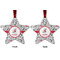 Dalmation Metal Star Ornament - Front and Back