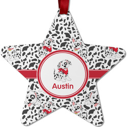 Dalmation Metal Star Ornament - Double Sided w/ Name or Text