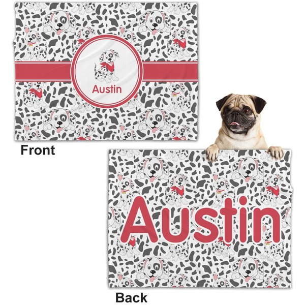 Dalmation Microfleece Dog Blanket - Regular - Front & Back