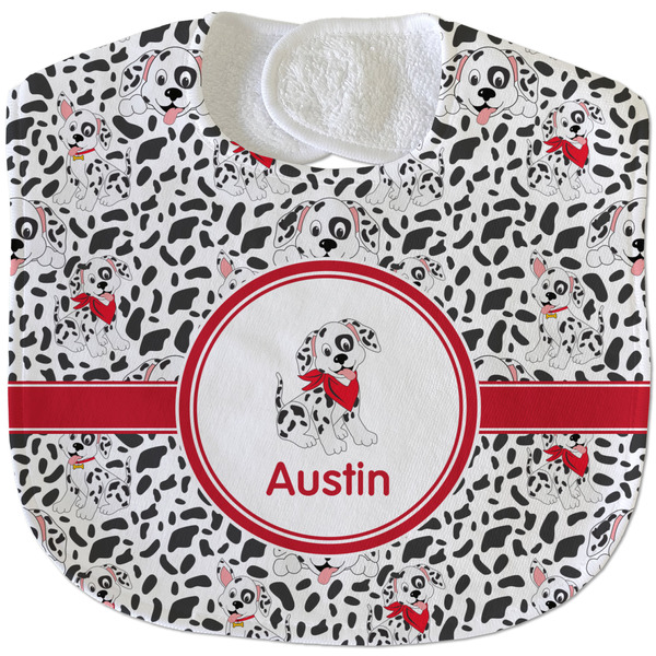 Dalmation New Baby Bib - Closed and Folded