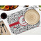 Dalmation Octagon Placemat - Single front (LIFESTYLE) Flatlay