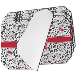 Dalmation Dining Table Mat - Octagon - Set of 4 (Single-Sided) w/ Name or Text