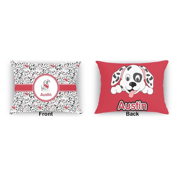 Dalmation  Outdoor Rectangular Throw Pillow (Front and Back)