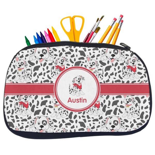 Custom Dalmation Neoprene Pencil Case - Medium w/ Name or Text