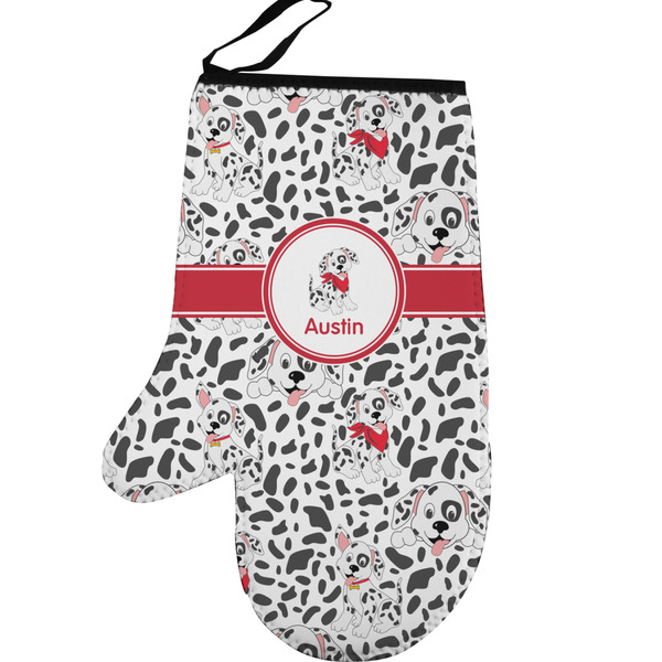Dalmation Personalized Oven Mitt - Left