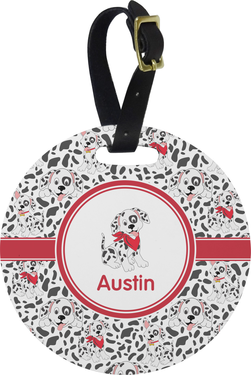 Dalmation Round Luggage Tag (Personalized) YouCustomizeIt