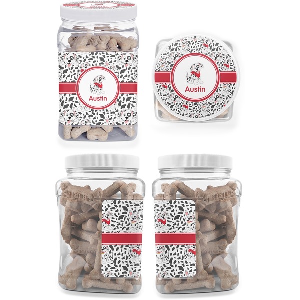 Dalmation Pet Treat Jar - Multiple Angles