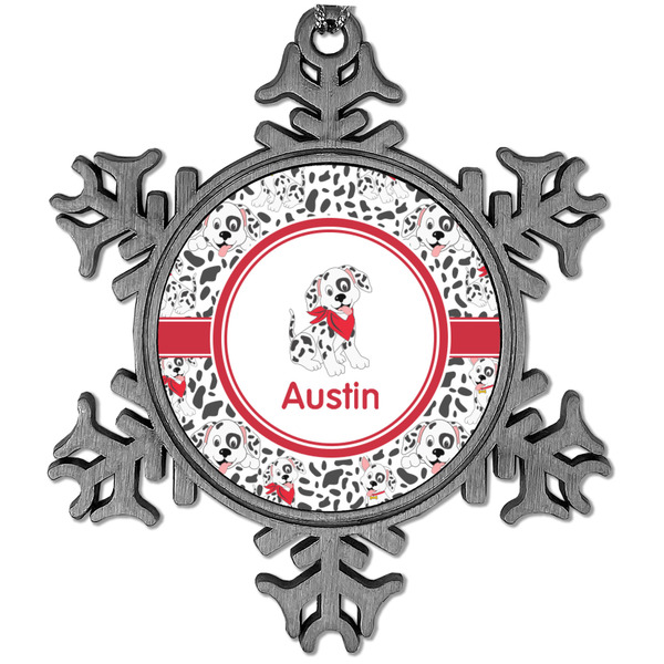 Custom Dalmation Vintage Snowflake Ornament (Personalized)