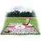 Dalmation Picnic Blanket - with Basket Hat and Book - in Use