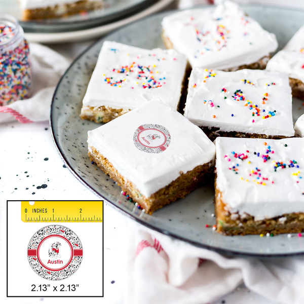 Dalmation Printed Icing Circle - Small - In Context