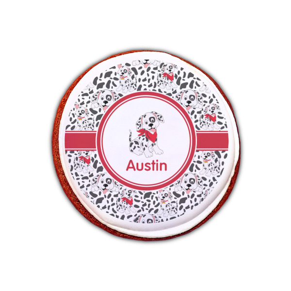 Dalmation Printed Icing Circle - XSmall - On Cookie