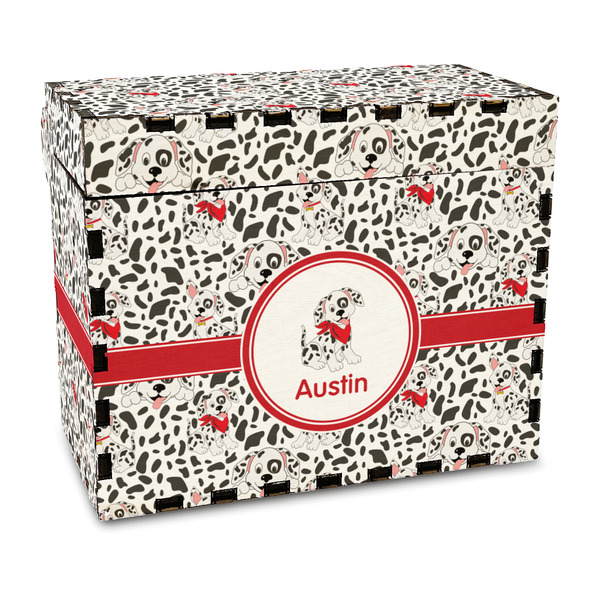Custom Dalmation Wood Recipe Box - Full Color Print (Personalized)