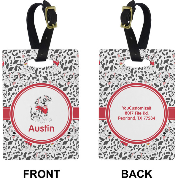 Dalmation Rectangle Luggage Tag (Front + Back)