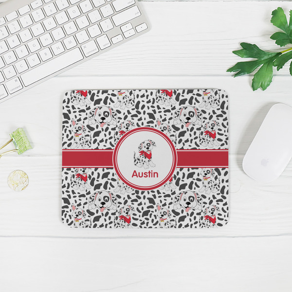 Dalmation Rectangular Mouse Pad - LIFESTYLE 2