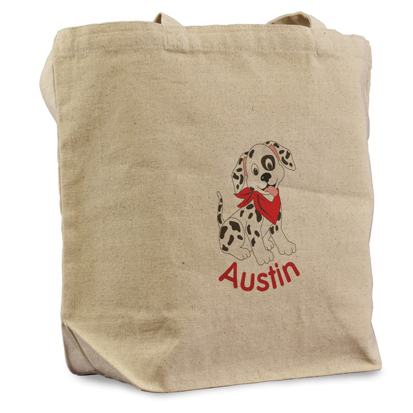 Custom Dalmation Reusable Cotton Grocery Bag (Personalized)