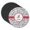 Dalmation Round Rubber Backed Coasters - Set of 4 (Personalized)