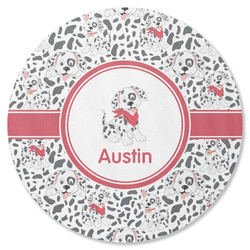 Dalmation Round Rubber Backed Coaster (Personalized)