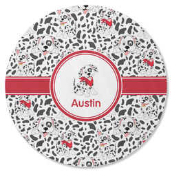 Dalmation Round Rubber Backed Coaster (Personalized)