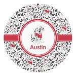 Dalmation Round Decal - Small (Personalized)