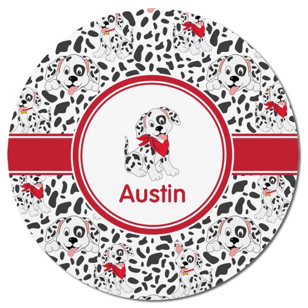 Dalmation Round Fridge Magnet - FRONT