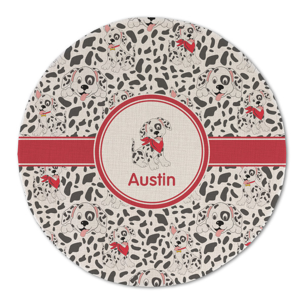 Dalmation Round Linen Placemats - FRONT (Double Sided)