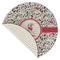 Dalmation Round Linen Placemats - Front (folded corner single sided)