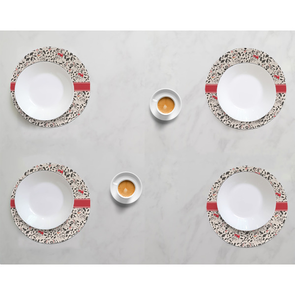 Dalmation Round Linen Placemats - LIFESTYLE (set of 4)