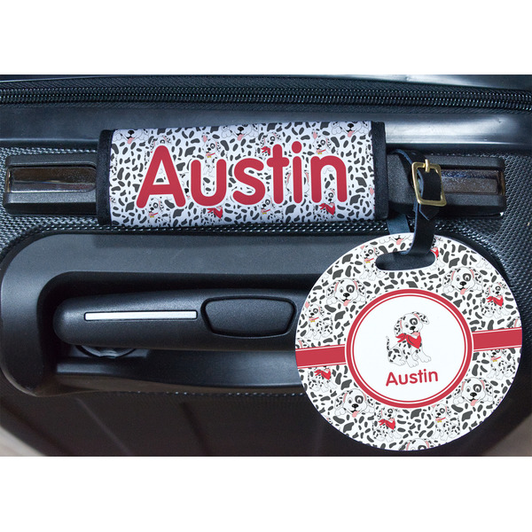 Dalmation Round Luggage Tag & Handle Wrap - In Context